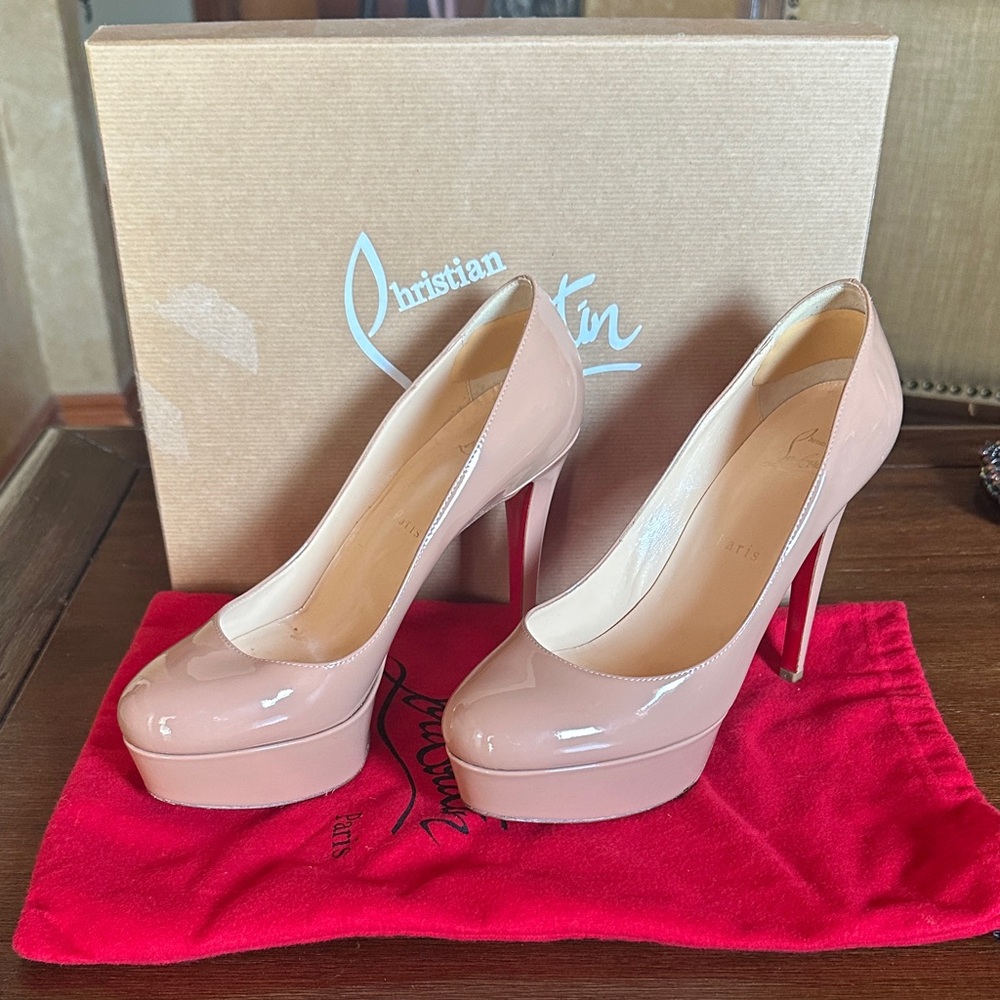 Christian Louboutin Nude Platform Heels